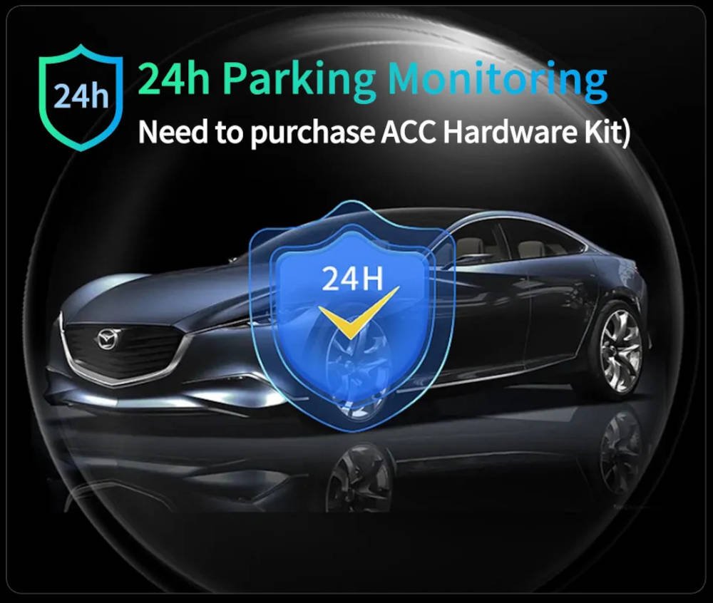4K dashbordkamera med ryggekamera og ADAS